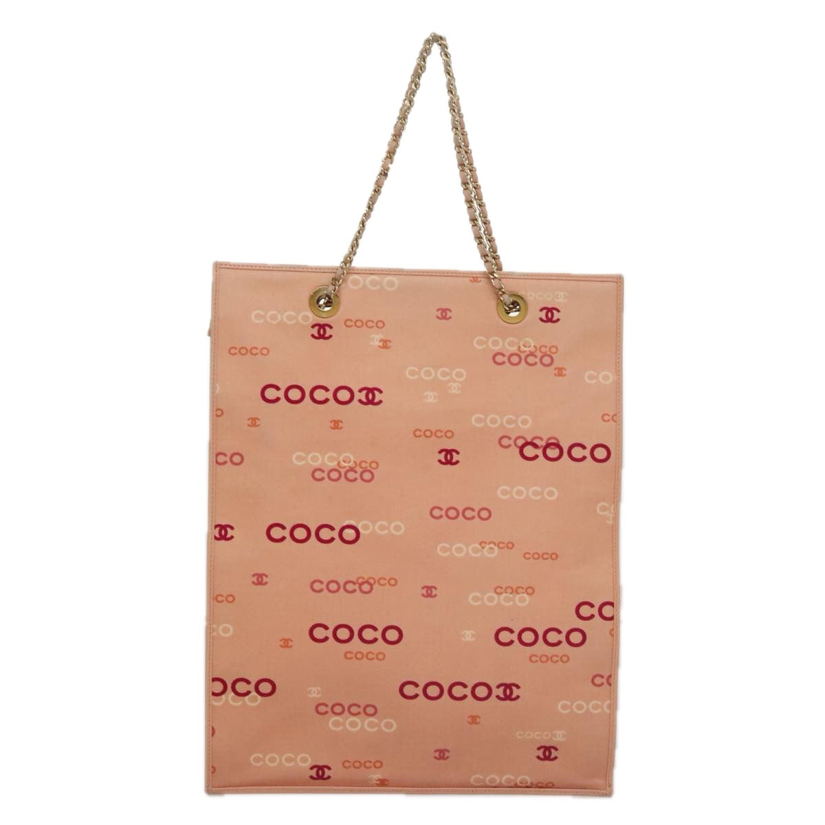 Chanel Coco Mark, Pink, Canvas, tote