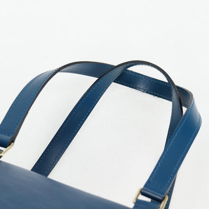 Louis Vuitton Soufflot, Blue, Leather, handbag