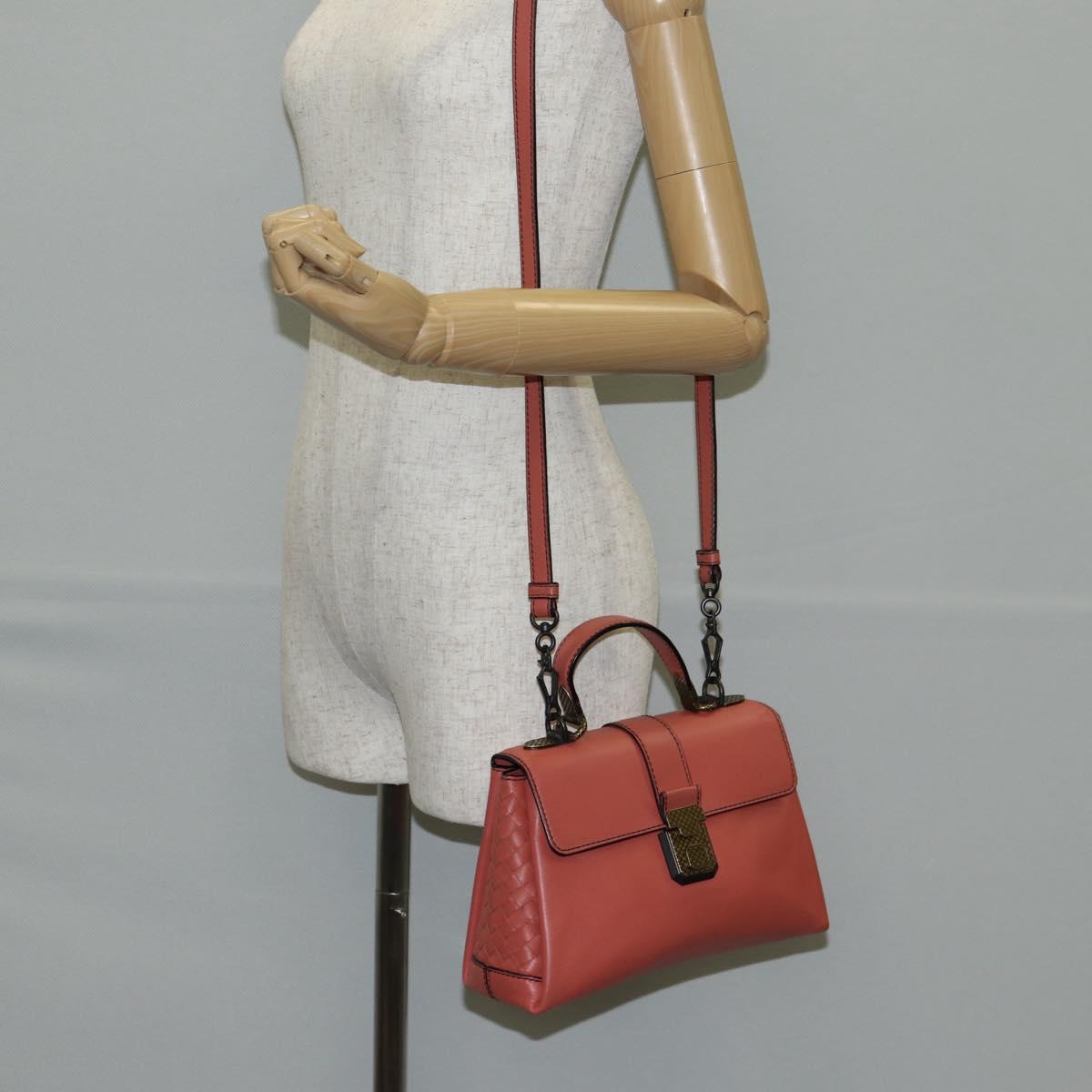 Bottega Veneta Piazza, Pink, Leather, handbag