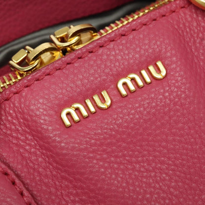 Miu Miu Vitello, Pink, Leather, handbag