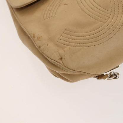 Chanel Cc, Beige, Leather, backpack