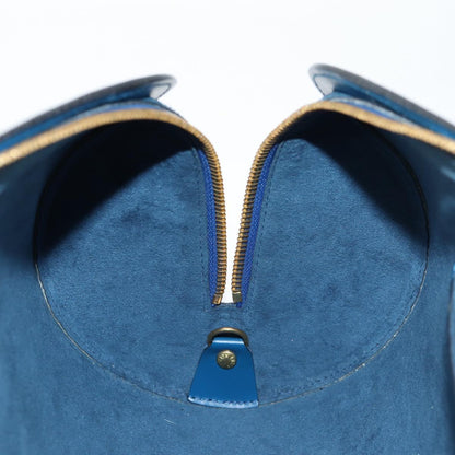 Louis Vuitton Soufflot, Blue, Leather, handbag
