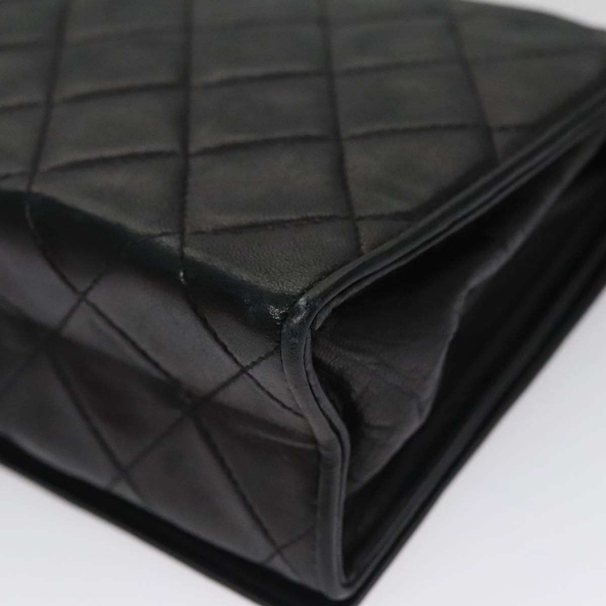 Chanel Full Flap, Black, Leather, shoulder