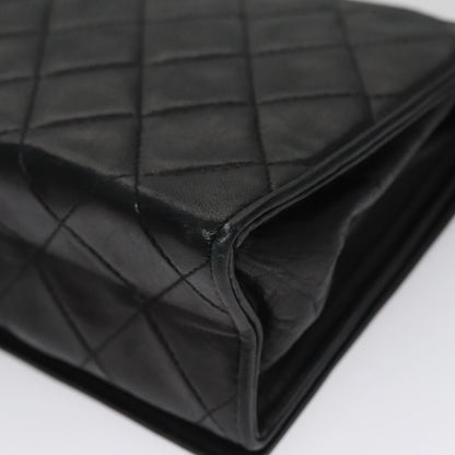 Chanel Full Flap, Black, Leather, shoulder