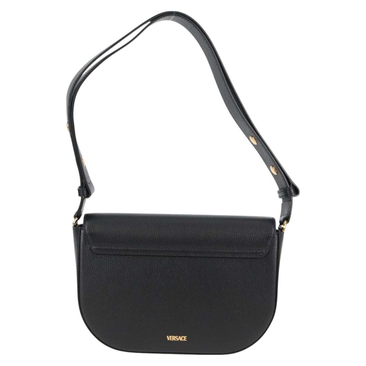 Versace Medusa, Black, Leather, shoulder