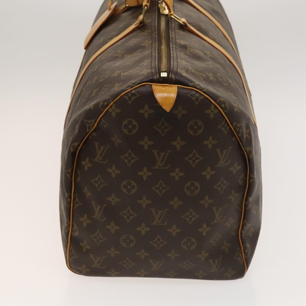 Louis Vuitton Keepall 55, Brown, Canvas, travel
