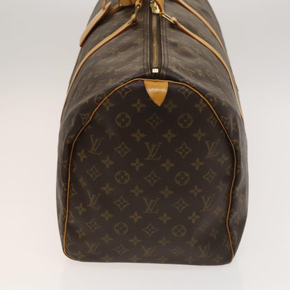 Louis Vuitton Keepall 55, Brown, Canvas, travel
