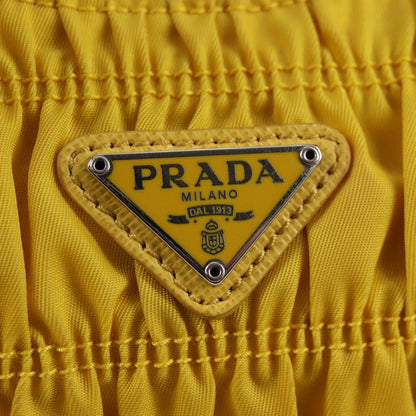 Prada Re-Nylon, Yellow, NYLON, clutch