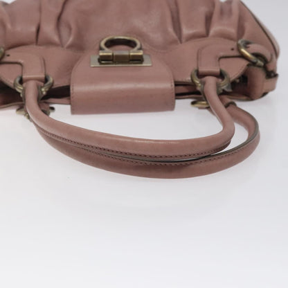 Salvatore Ferragamo Gancini, Pink, Leather, handbag