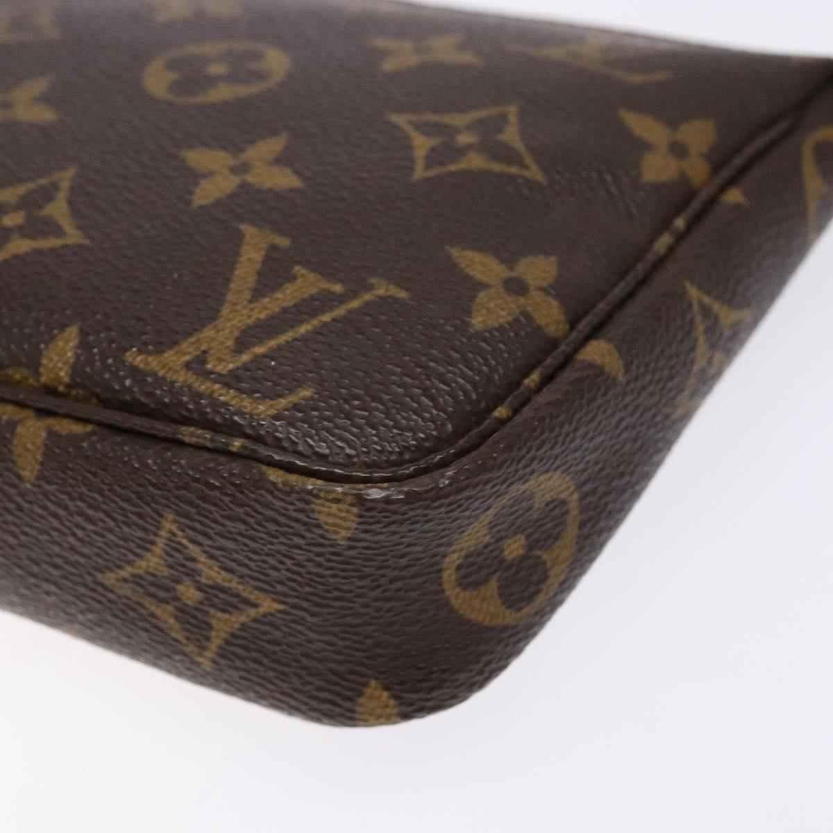 Louis Vuitton Pochette Accessoire, Brown, Canvas, clutch