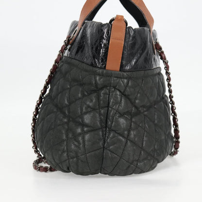 Chanel Cabas, Khaki, Leather, handbag