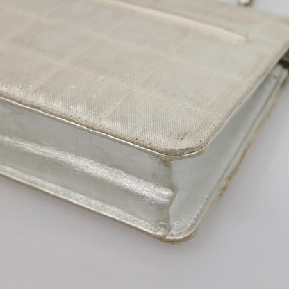 Chanel, Silver, NYLON, clutch