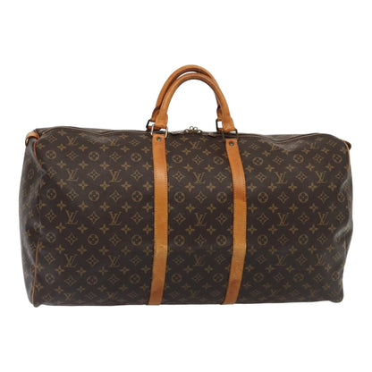 Louis Vuitton Keepall 60, Brown, Canvas, travel