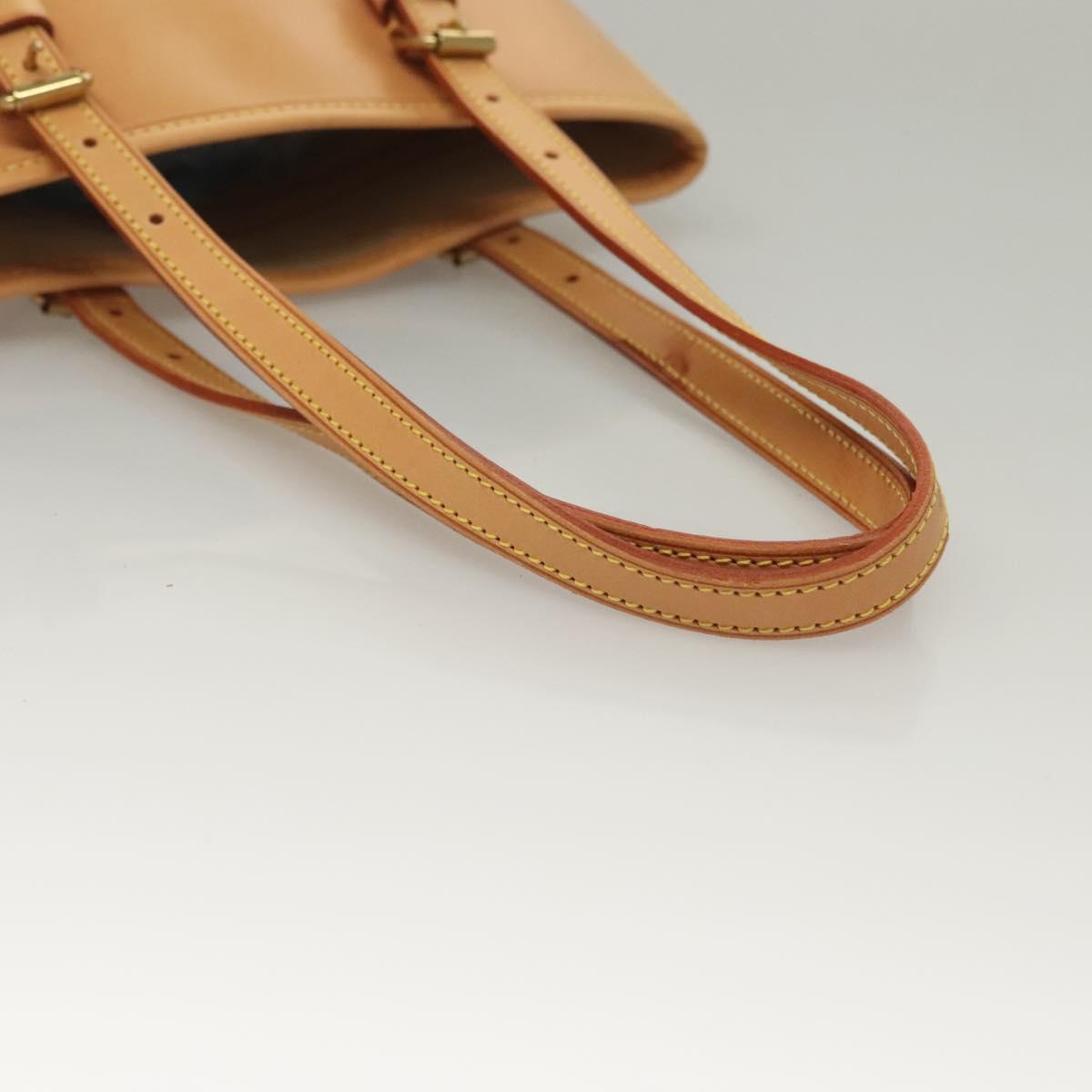 Louis Vuitton Bucket PM, Beige, Leather, shoulder