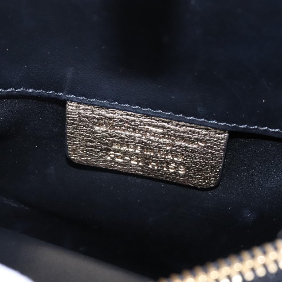 Salvatore Ferragamo Gancini, Gold, Leather, handbag