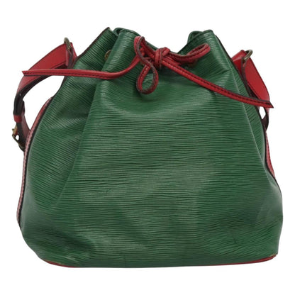 Louis Vuitton Noe, Green, Leather, shoulder