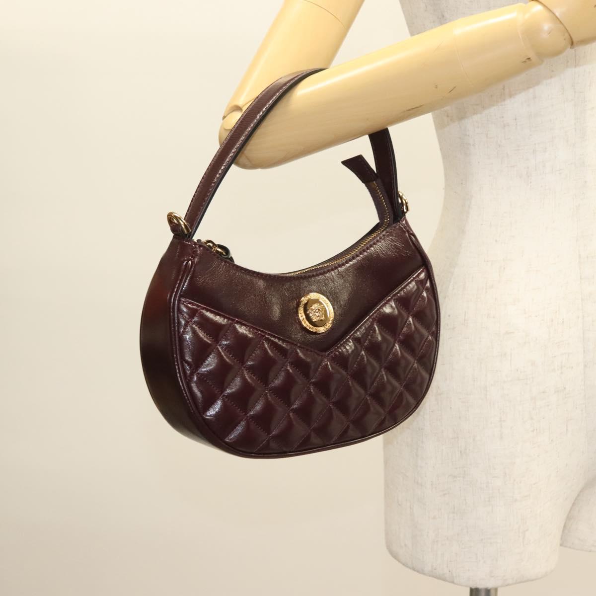 Versace, Brown, Leather, shoulder