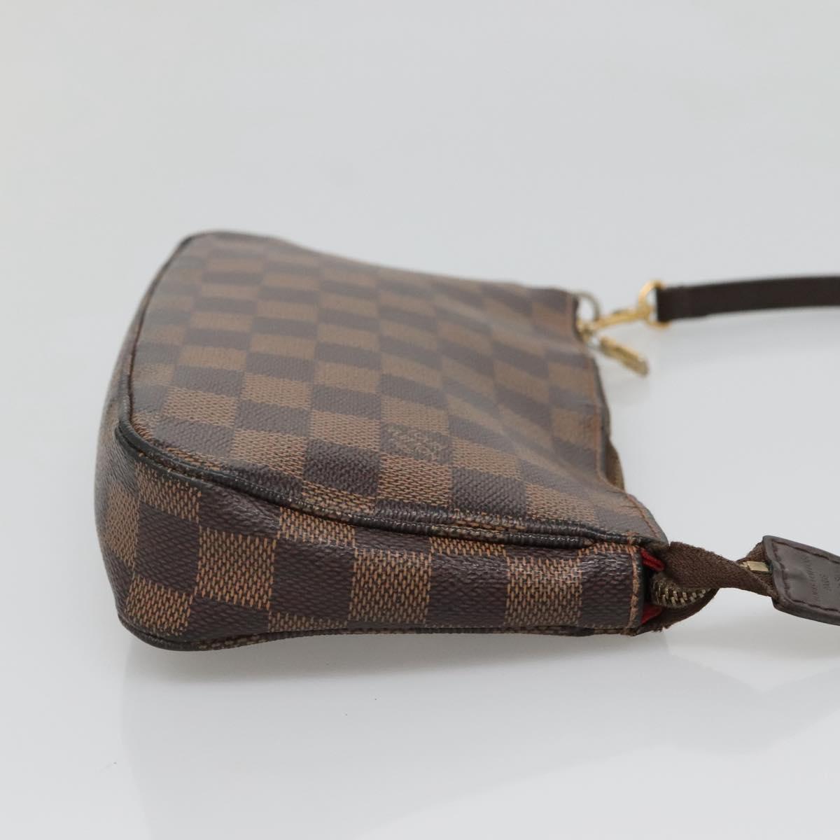 Louis Vuitton Pochette Accessoire, Brown, Canvas, clutch