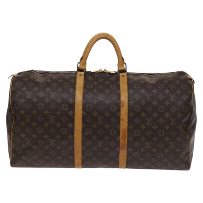 Louis Vuitton Keepall 60, Brown, Canvas, travel