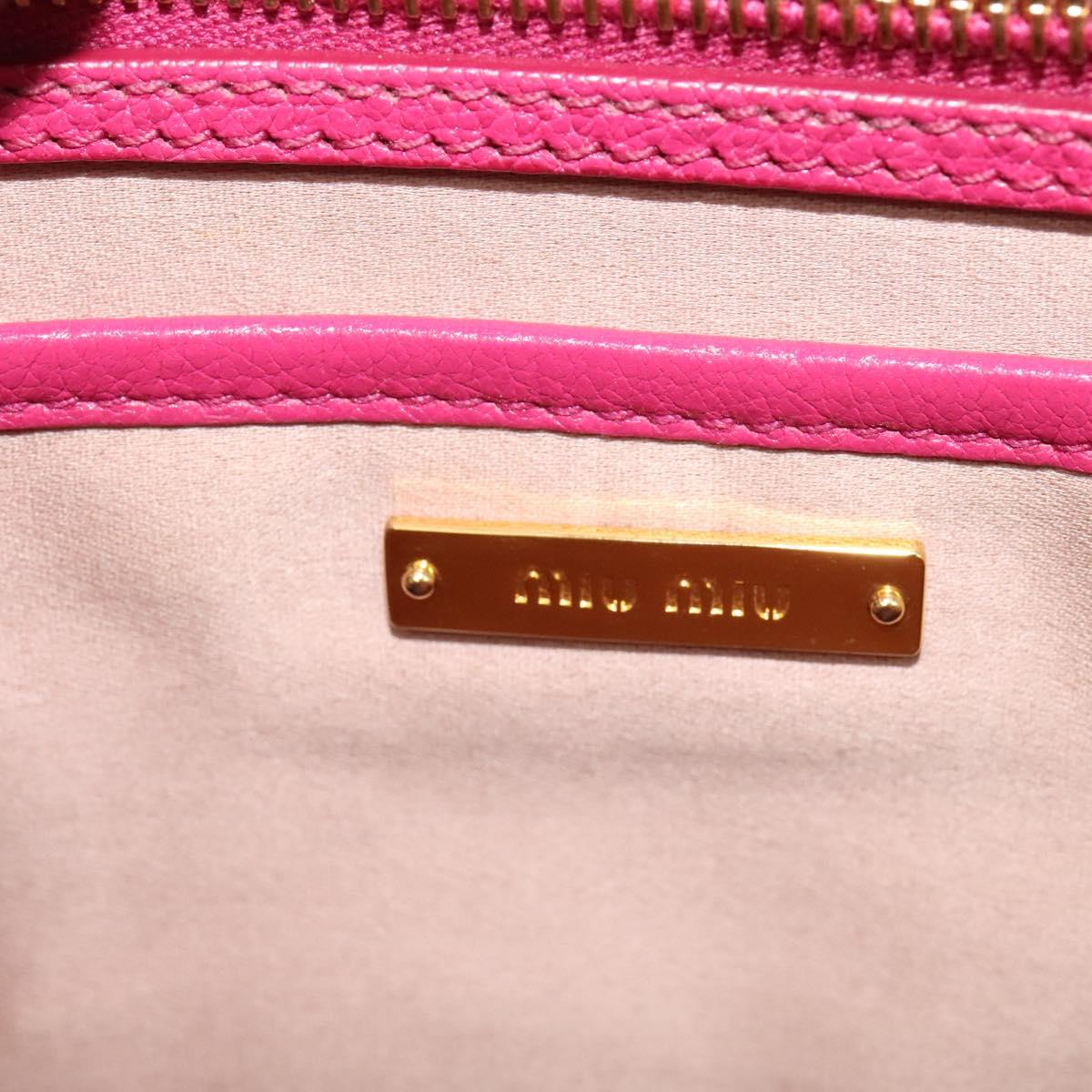 Miu Miu Madras, Pink, Leather, handbag