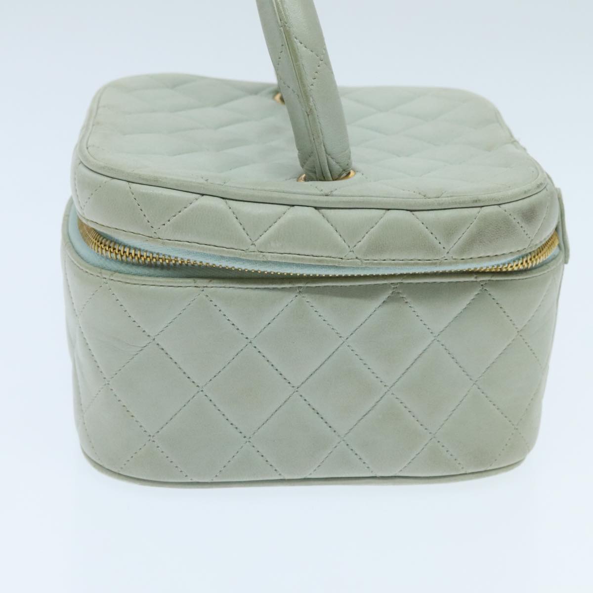 Chanel Vanity, Blue, Leather, clutch