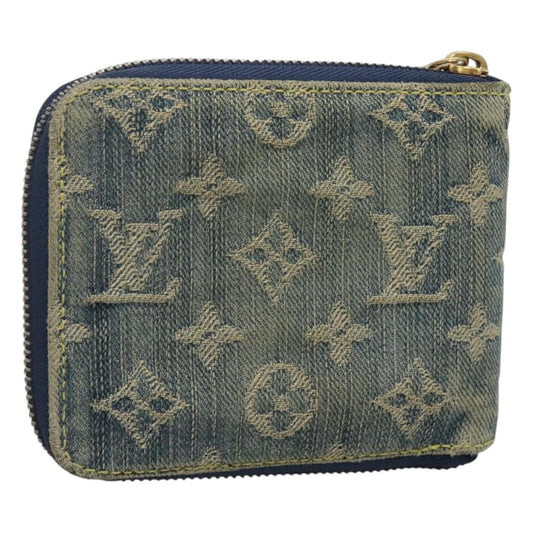 Louis Vuitton Zippy wallet, Blue, Denim - Jeans, wallet