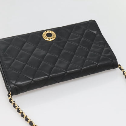 Chanel Matelassé, Black, Leather, shoulder