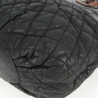 Chanel Cabas, Khaki, Leather, handbag