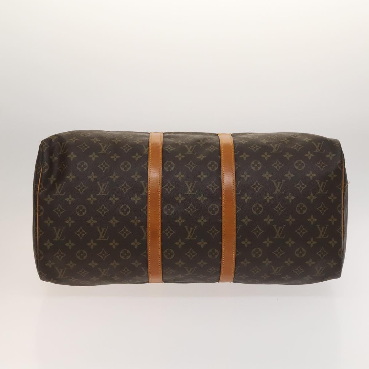 Louis Vuitton Keepall 55, Brown, Canvas, travel