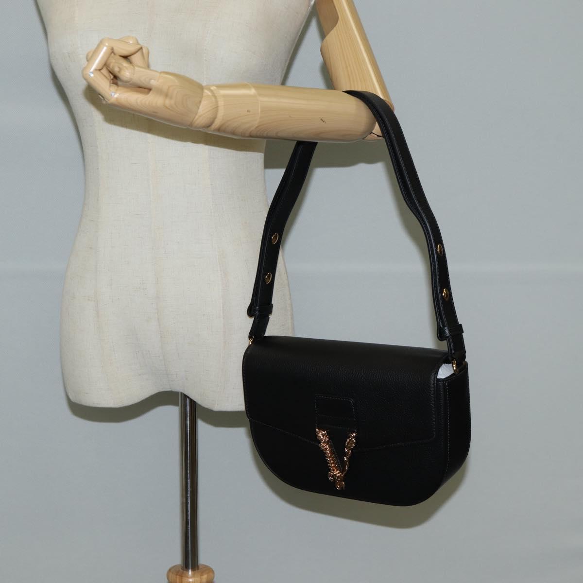 Versace Medusa, Black, Leather, shoulder