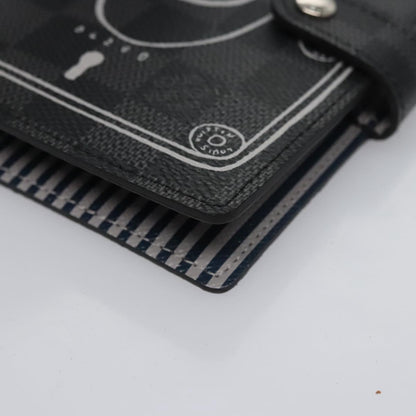Louis Vuitton Agenda PM, Black, Canvas, wallet