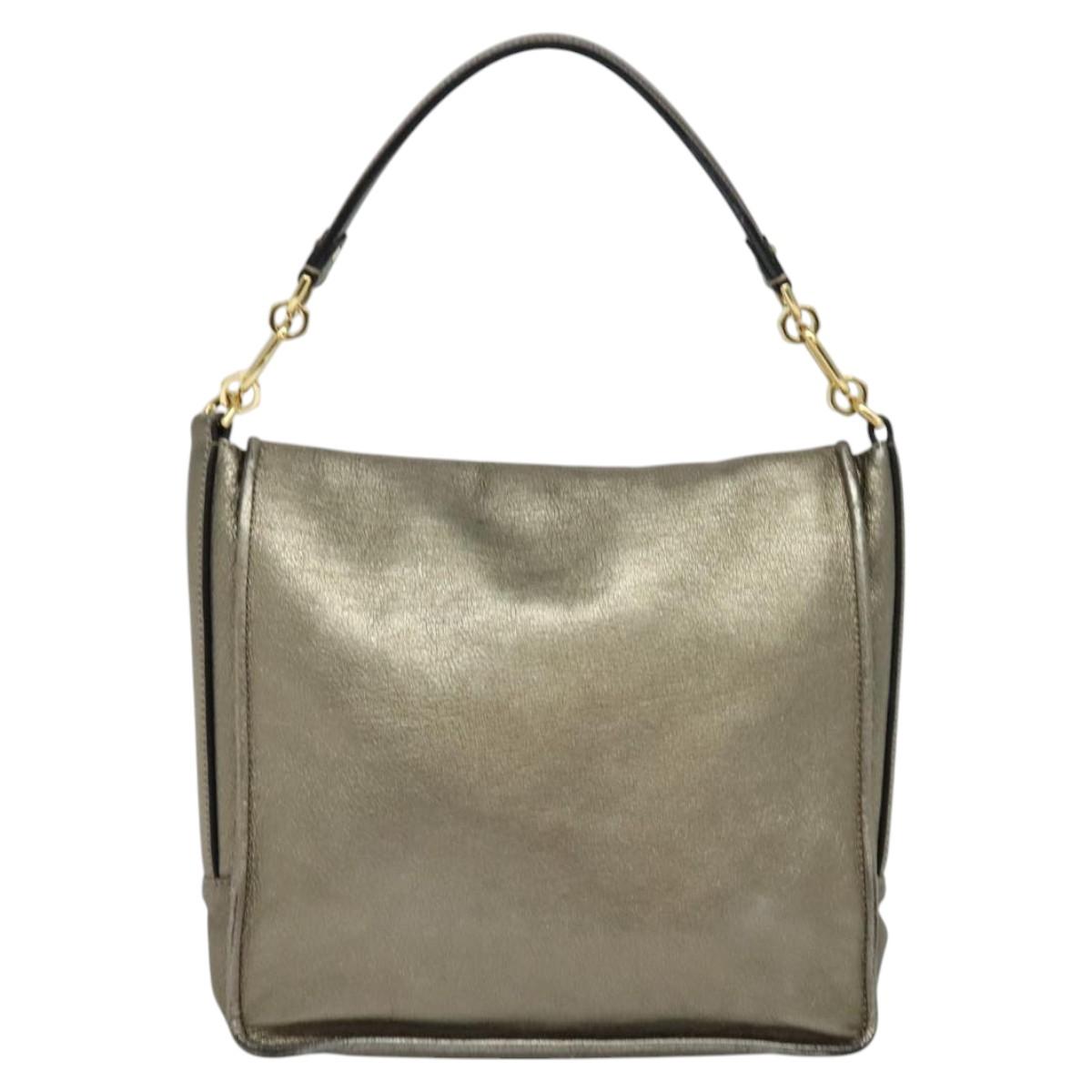Loewe Anagram, Gold, Leather, shoulder