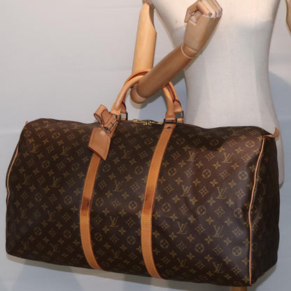 Louis Vuitton Keepall 60, Brown, Canvas, travel