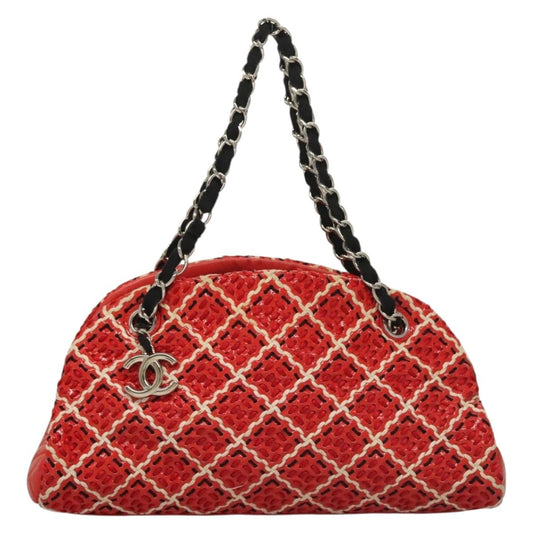 Chanel Mademoiselle, Red, Leather, shoulder