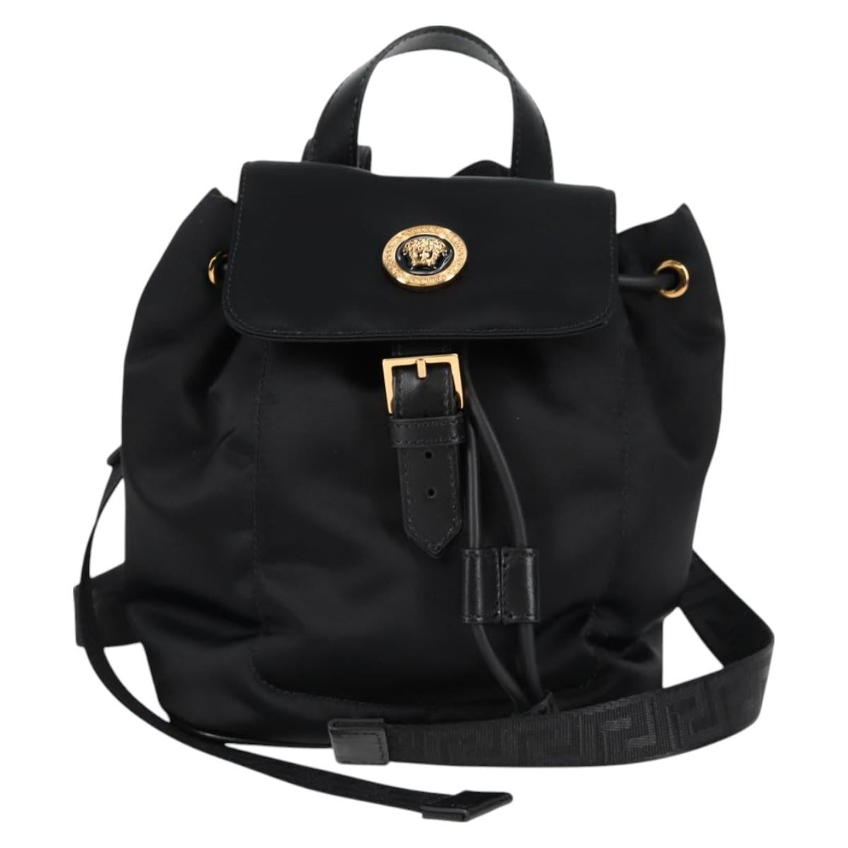 Versace Medusa, Black, NYLON, backpack