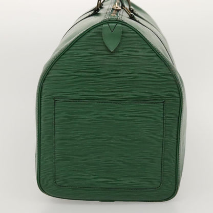 Louis Vuitton Keepall 50, Green, Leather, travel