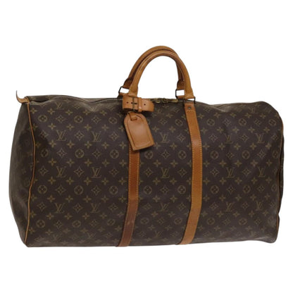 Louis Vuitton Keepall 60, Brown, Canvas, travel