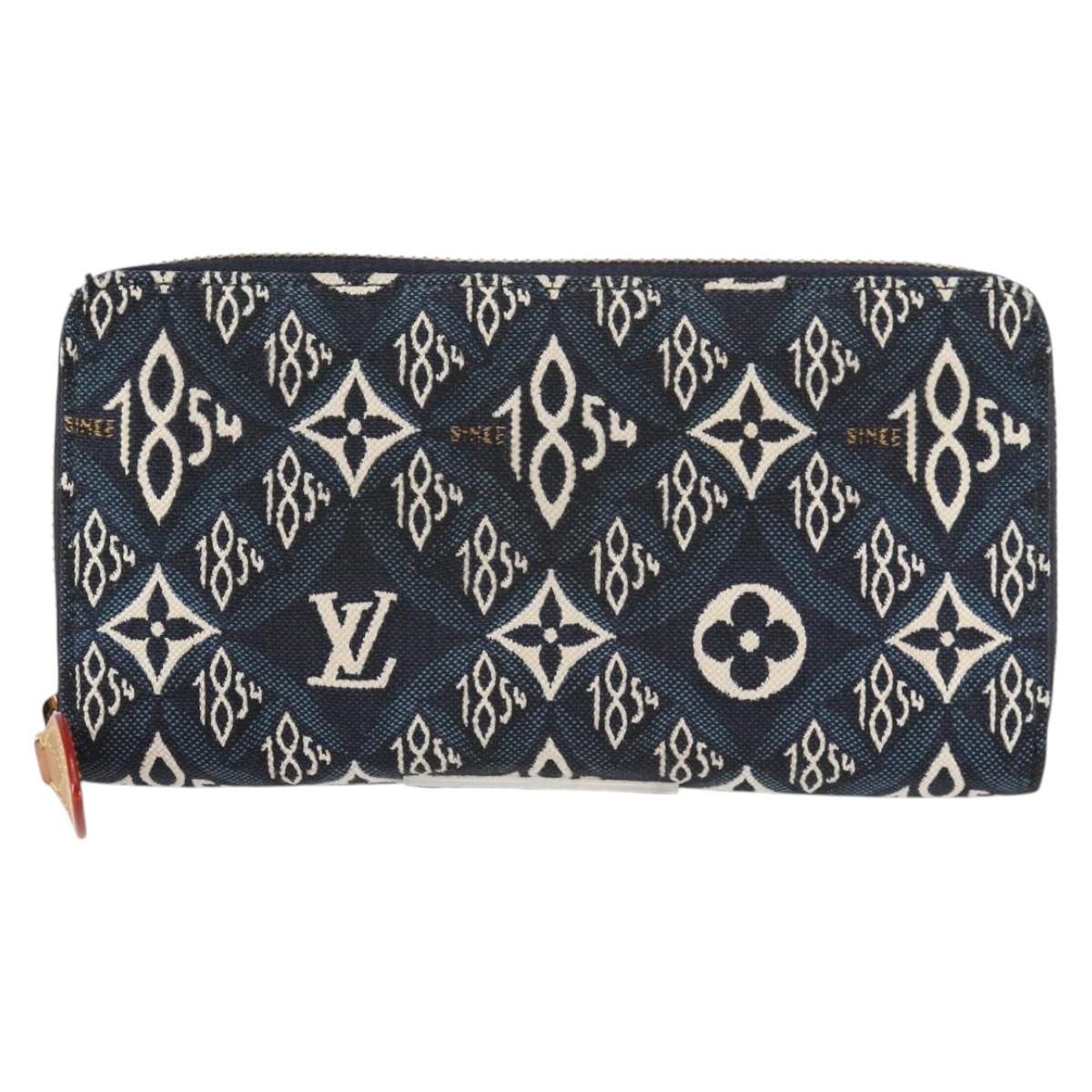 Louis Vuitton Zippy wallet, Blue, Canvas, wallet