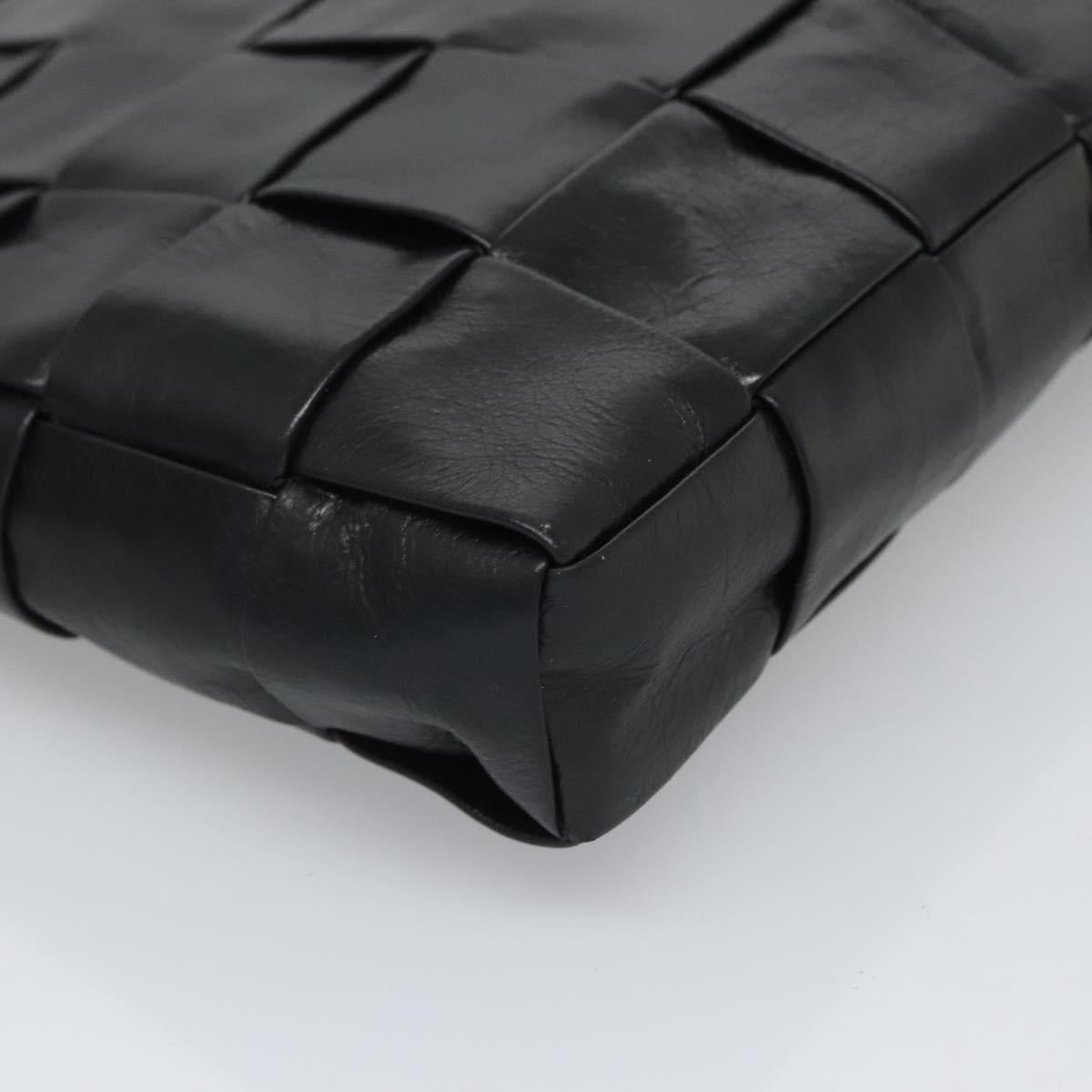 Bottega Veneta Intrecciato, Black, Leather, clutch