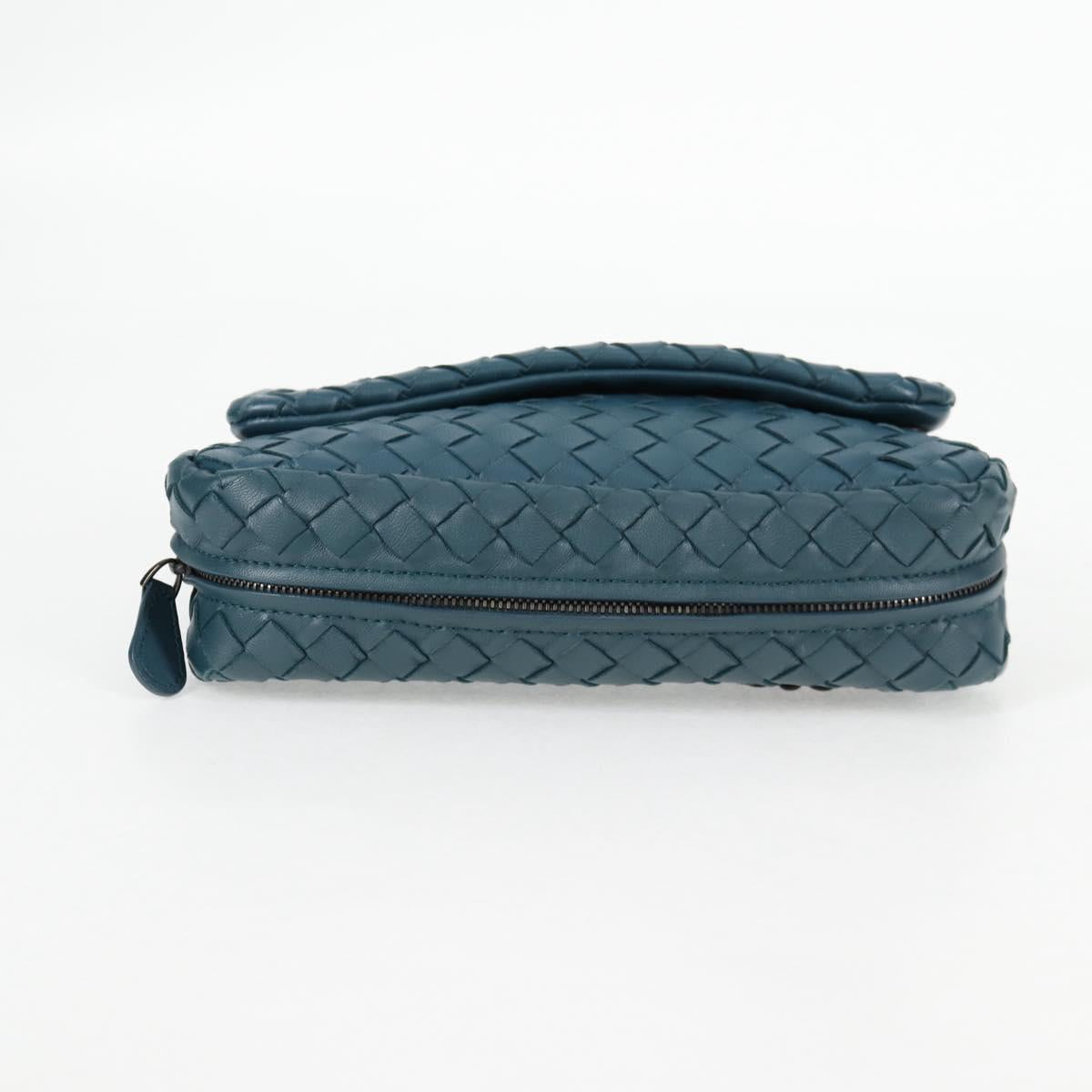 Bottega Veneta Olimpia, Blue, Leather, shoulder