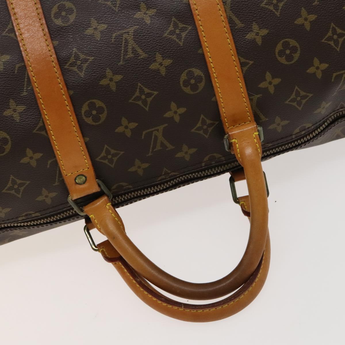 Louis Vuitton Keepall 55, Brown, Canvas, travel