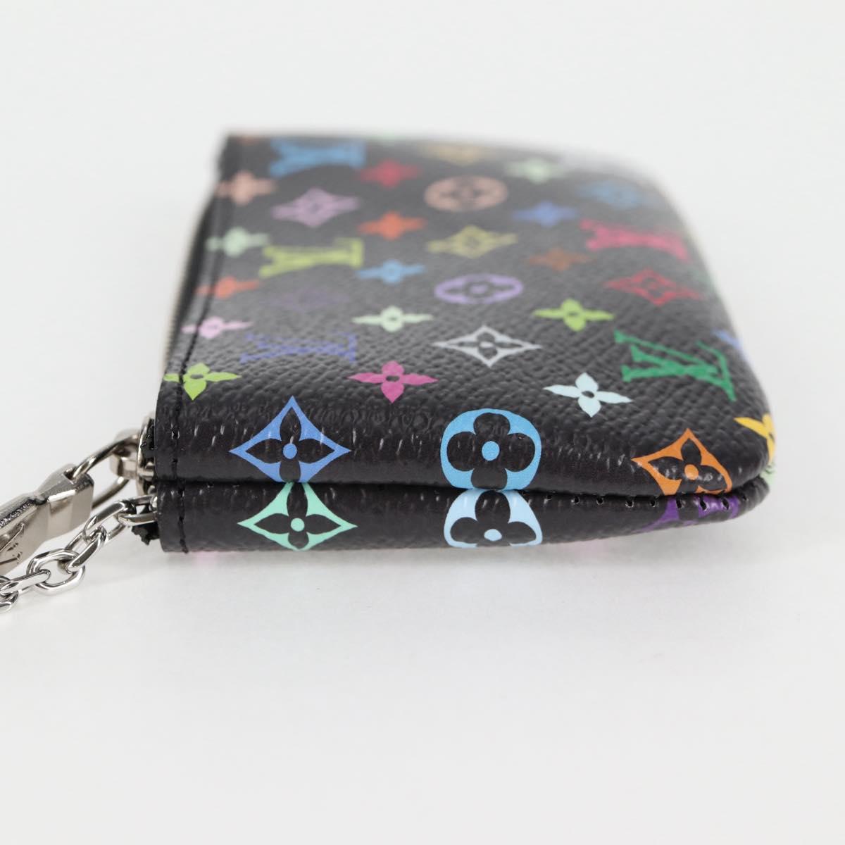 Louis Vuitton Pochette Clés, Black, Canvas, wallet