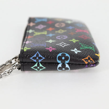 Louis Vuitton Pochette Clés, Black, Canvas, wallet