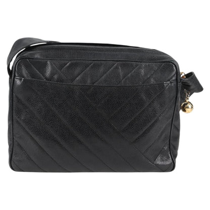 Chanel Camera, Black, Leather, shoulder