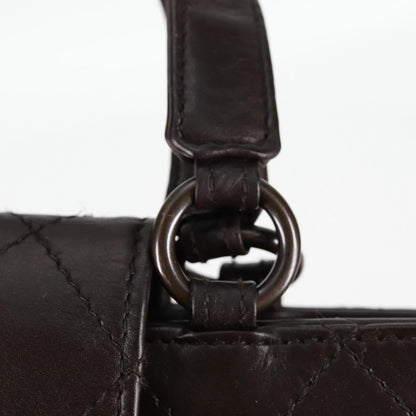 Chanel Coco Mark, Brown, Leather, handbag