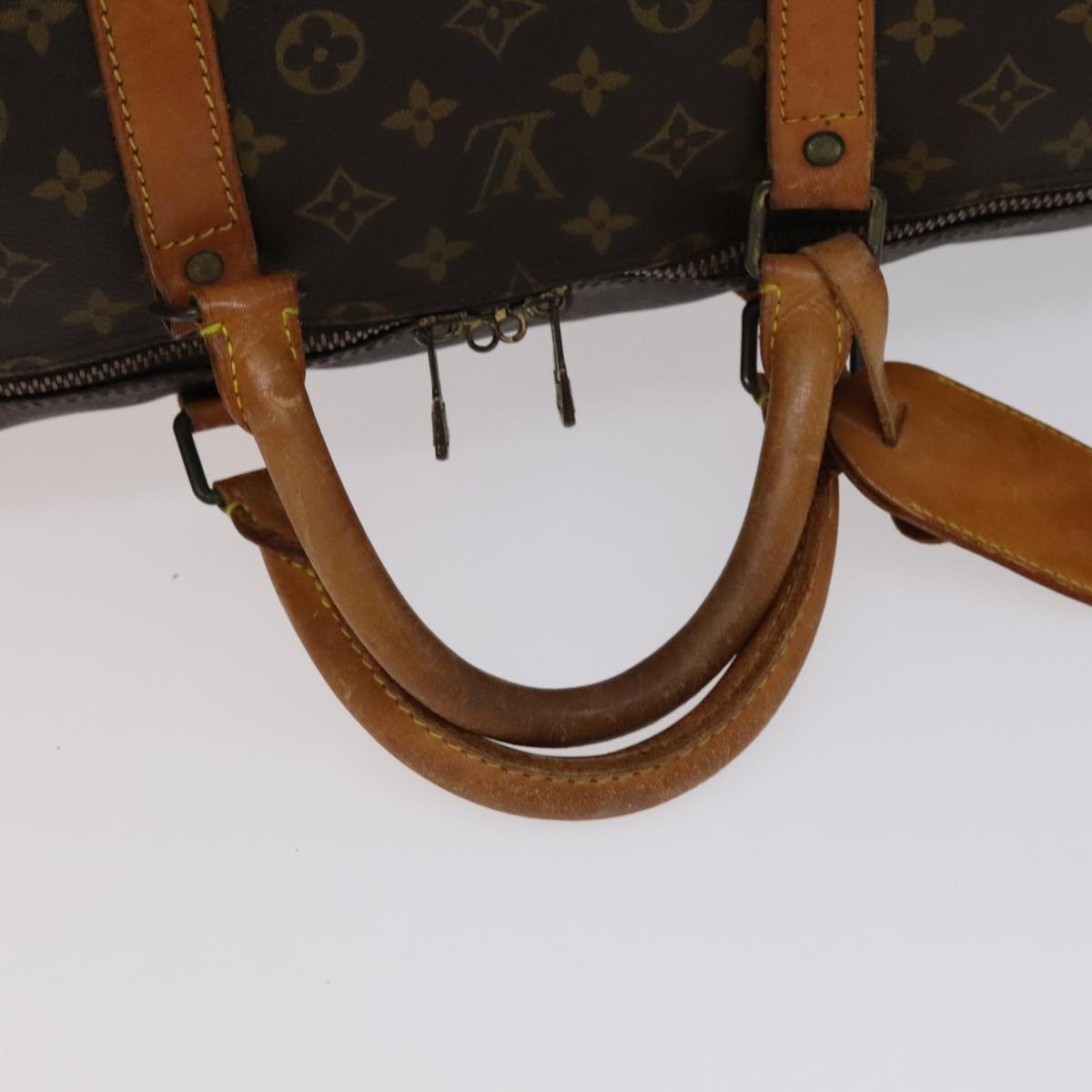 Louis Vuitton Keepall 60, Brown, Canvas, travel