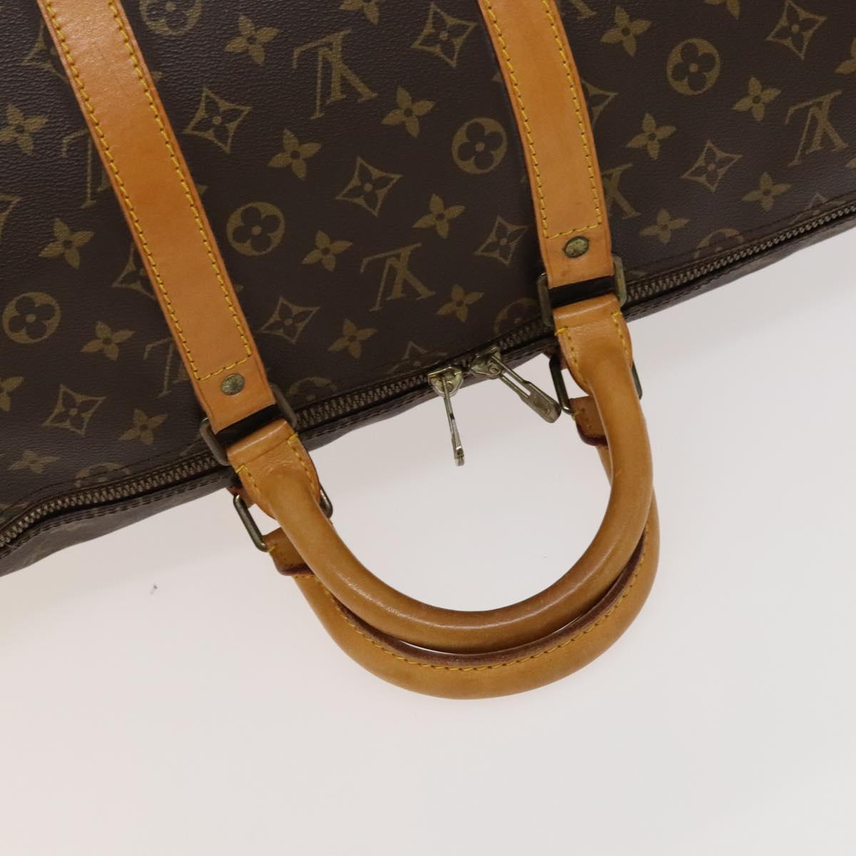 Louis Vuitton Keepall 55, Brown, Canvas, travel