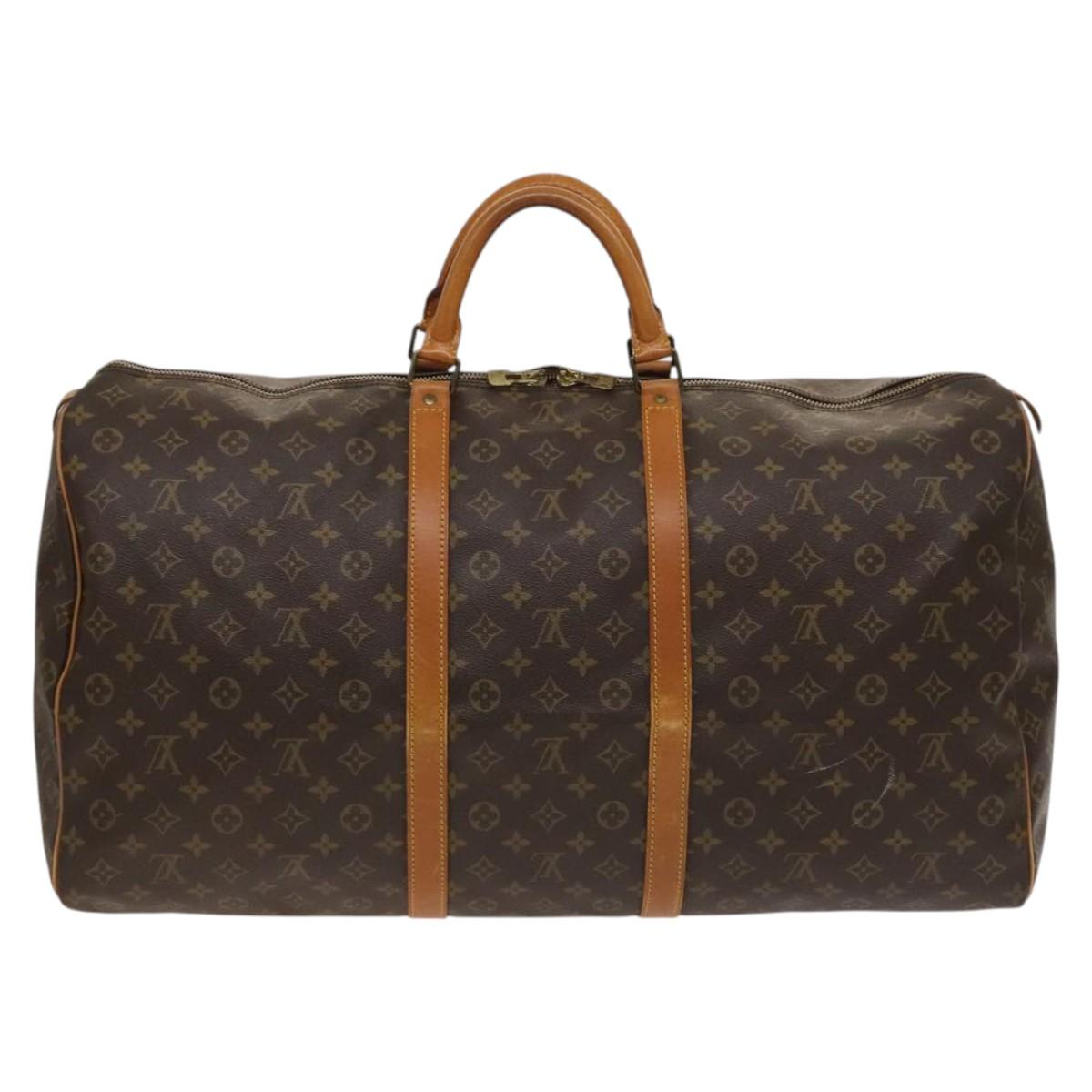 Louis Vuitton Keepall 60, Blue, Canvas, travel