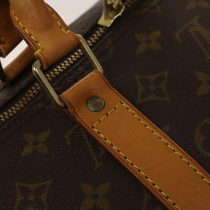 Louis Vuitton Keepall 55, Brown, Canvas, travel