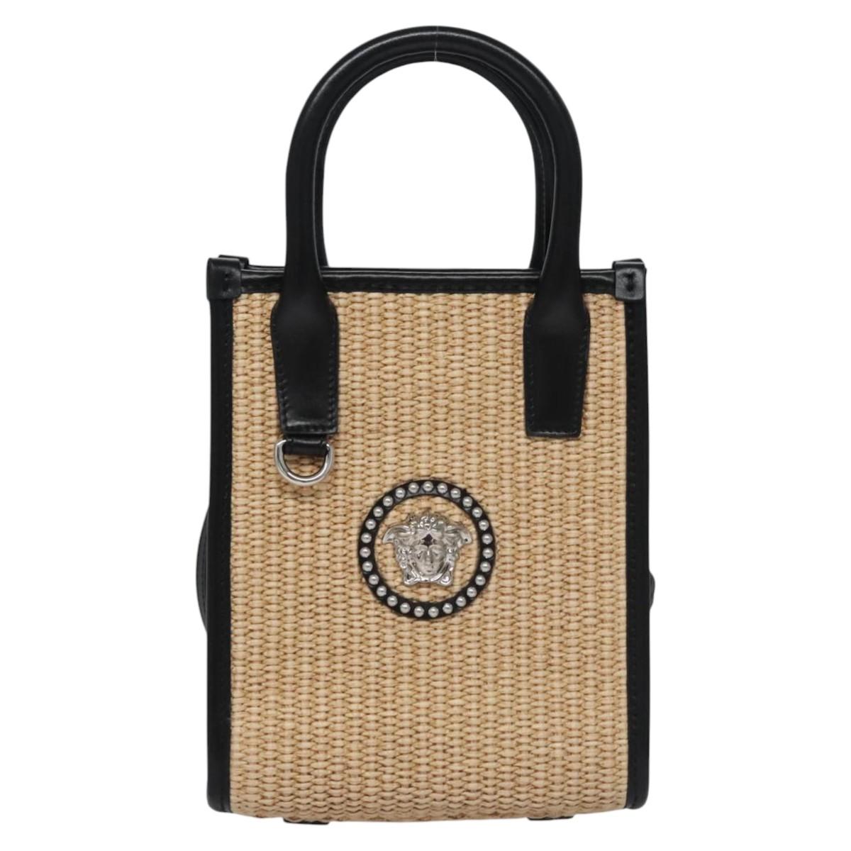 Versace Medusa, Beige, Canvas, tote